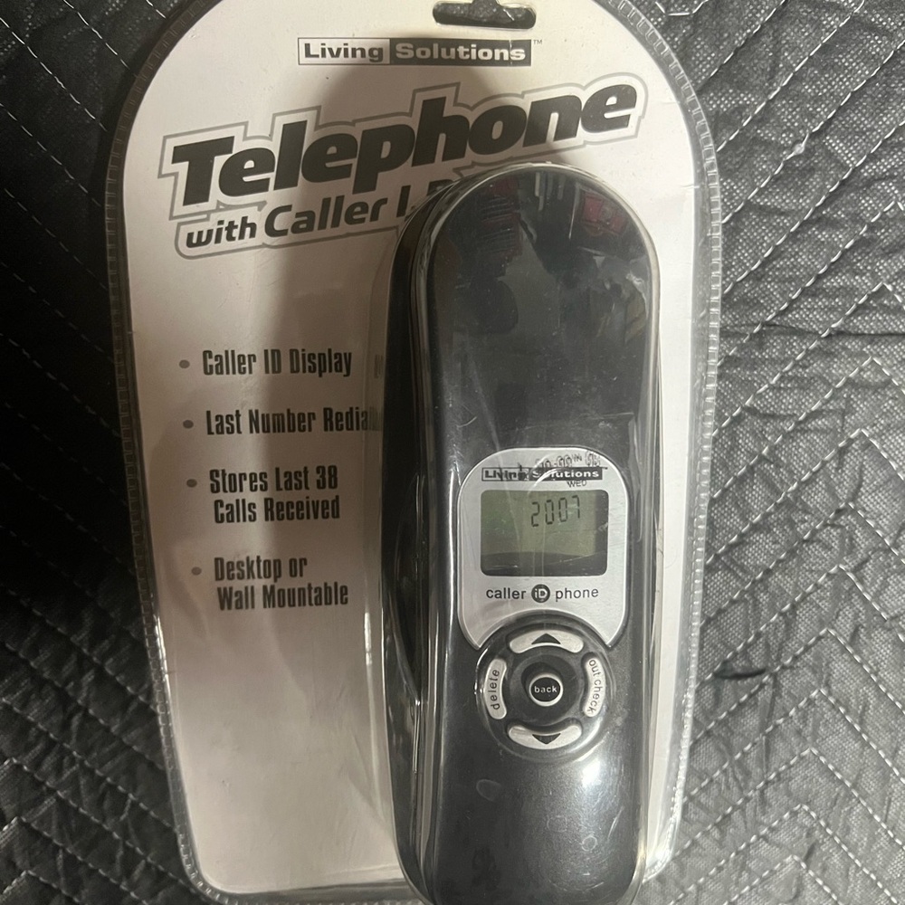 Black Corded Telephone with Caller ID